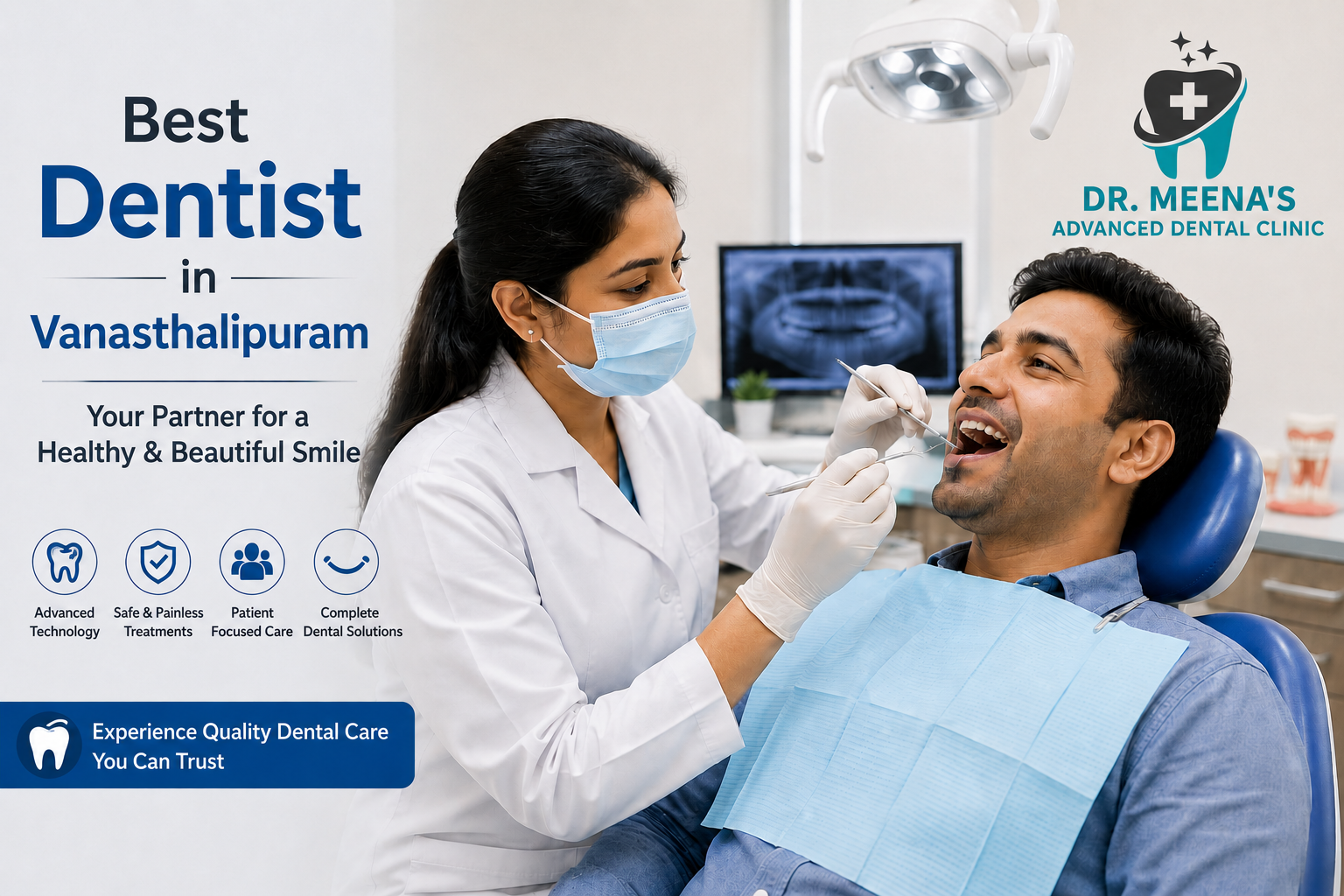 Best dentist in Vanasthalipuram providing comprehensive dental care at Meenakshi Dental Clinic